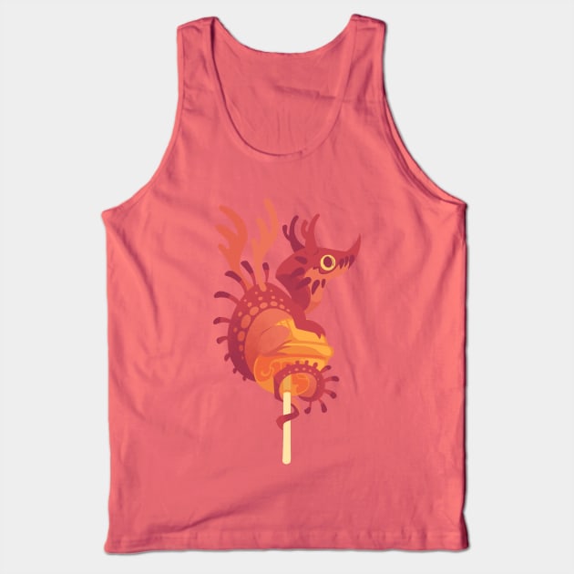 Dragonpop alebrije cherry orange Tank Top by Colordrilos